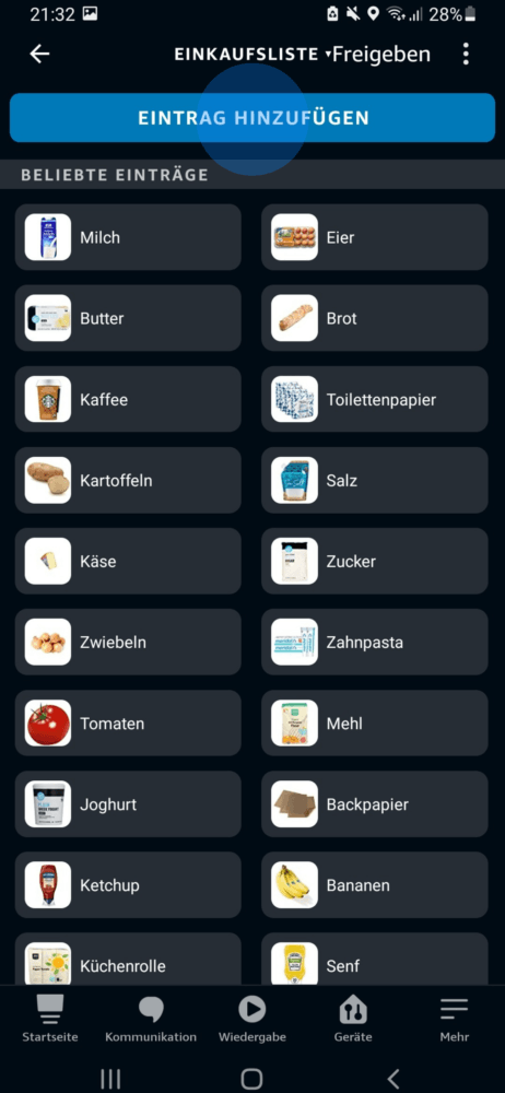 Mit Alexa Einkaufsliste erstellen ohne Probleme