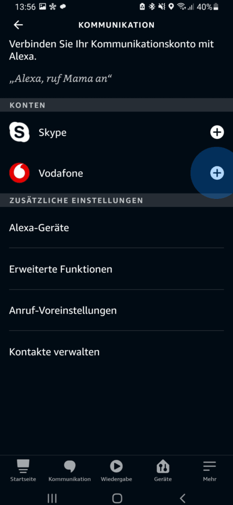 Vodafone Konto koppeln