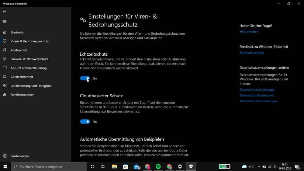 So kannst du den Virenschutz Windows 10 aktivieren