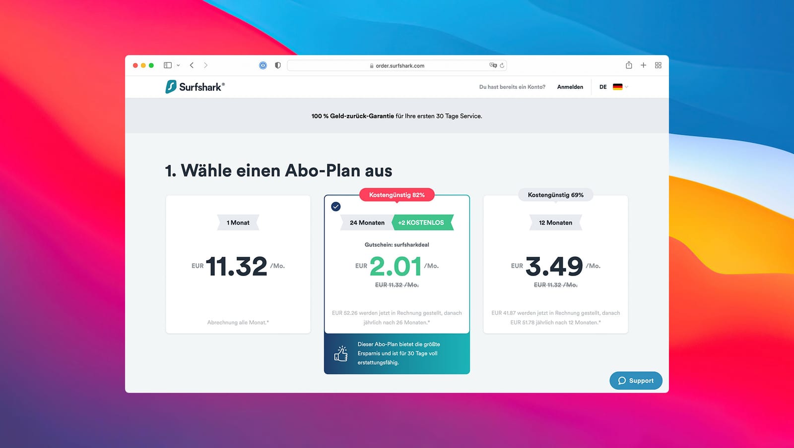 Surfshark Abo holen
