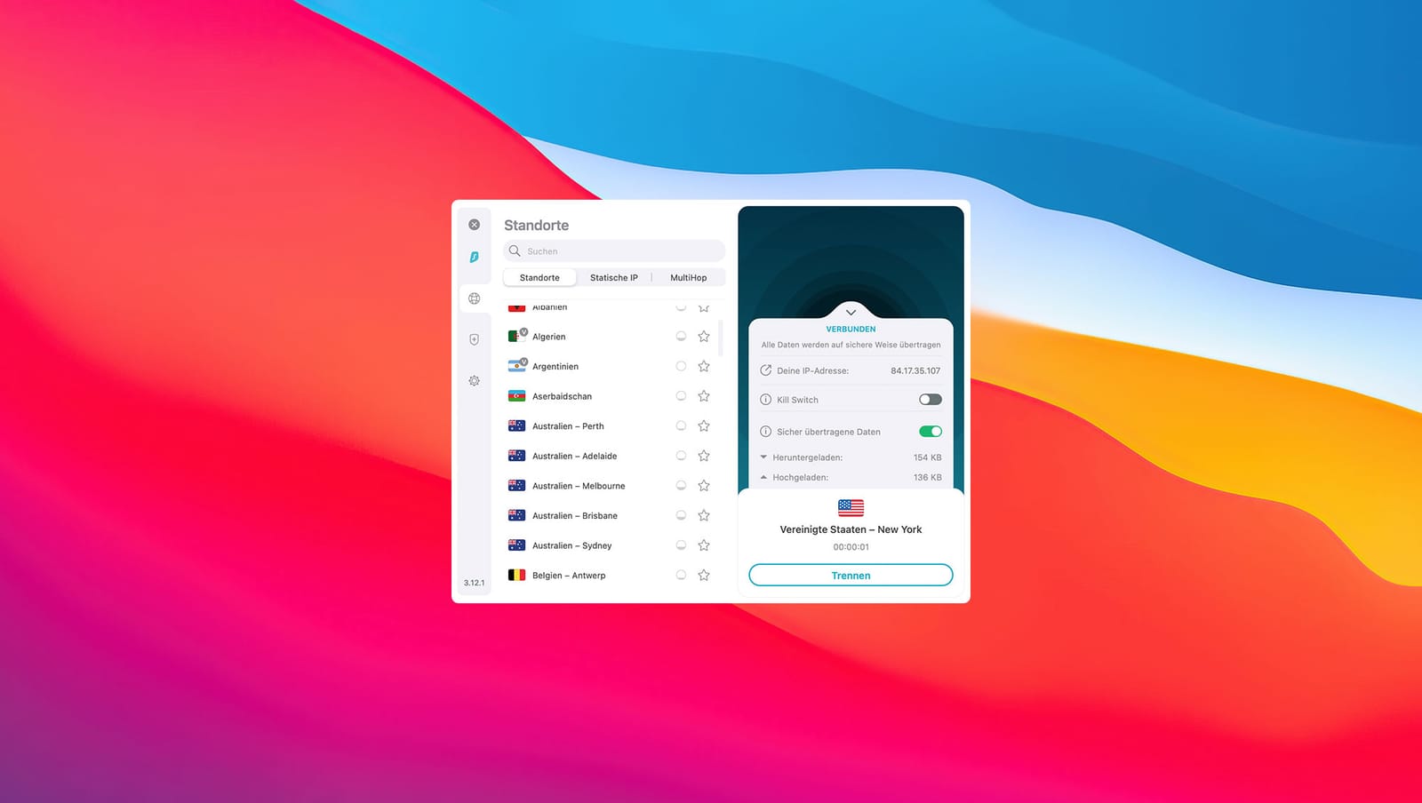 VPN Verbindung erfolgreich aufgebaut