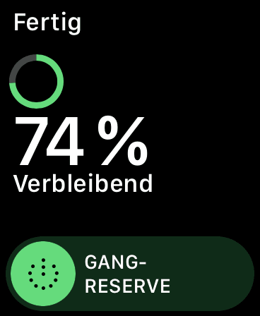Apple Watch Gangreserve deaktivieren