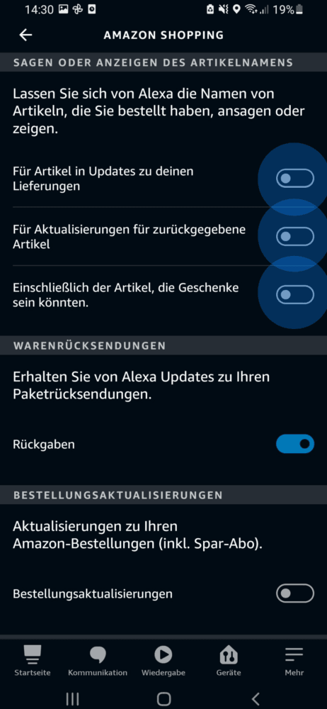 Ganz einfach Alexa Benachrichtigungen ausschalten