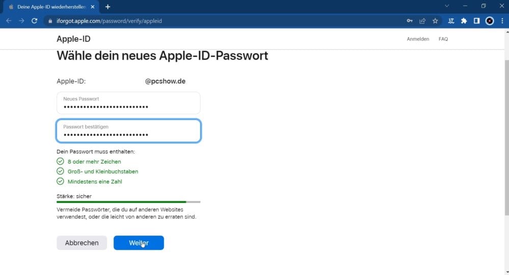 Du hast deine Apple ID vergessen?