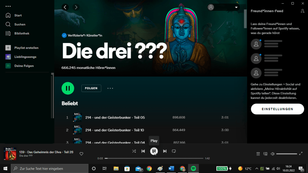 So kannst du ein Hörbuch bei Spotify hören