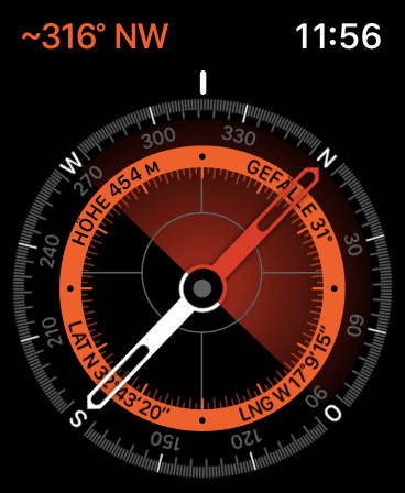 Kompass App an der Watch nutzen