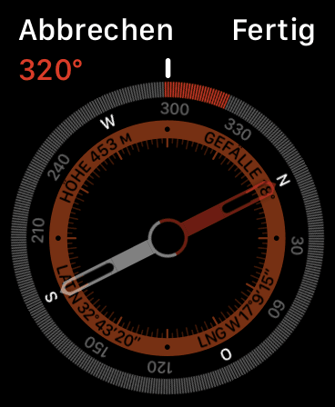 In der Kompass App Ortungsdaten löschen
