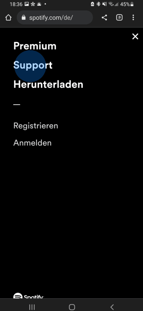 Spotify Account löschen am Handy