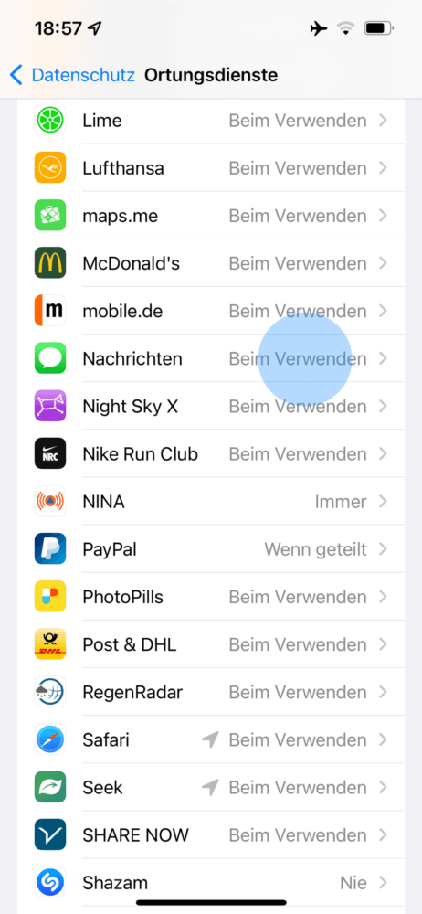 So kannst du deinen Standort teilen