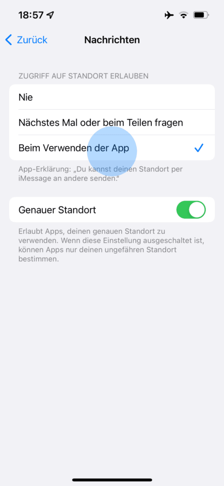 Standort teilen am iPhone