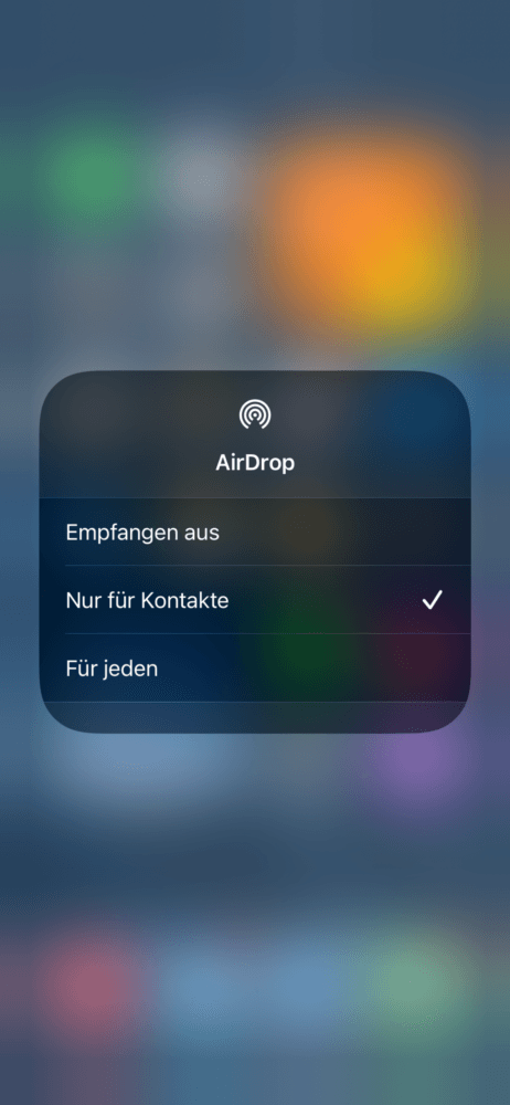 AirDrop am iPhone einstellen