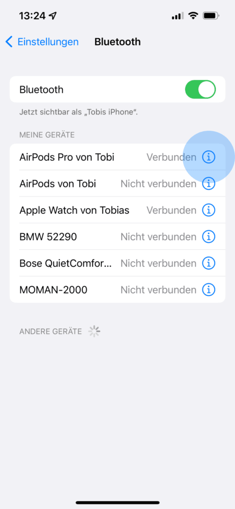 AirPods umbenennen mit dem iPhone