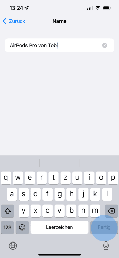 Apple Kopfhörer Namen ändern