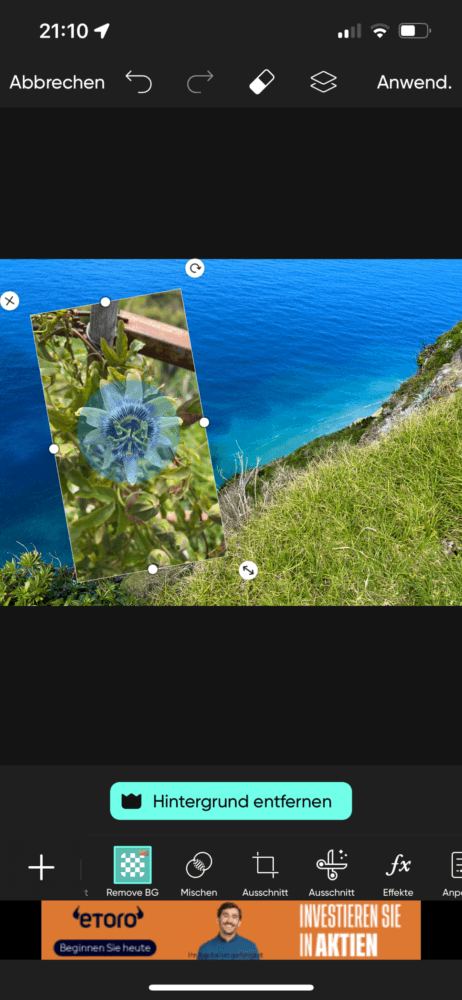 Foto ausschneiden und zusammenfügen