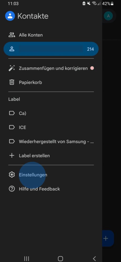 Gelöschte Kontakte wiederherstellen am Android