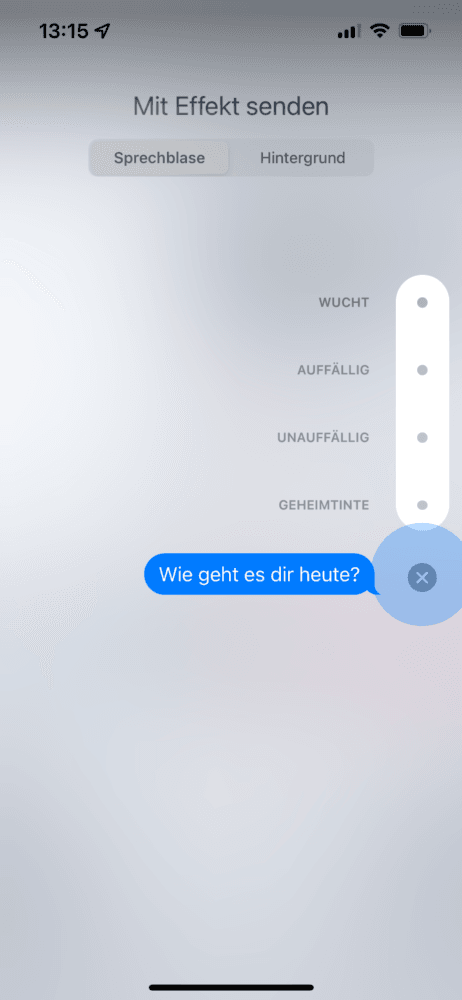 iMessenger Effekte am iPhone