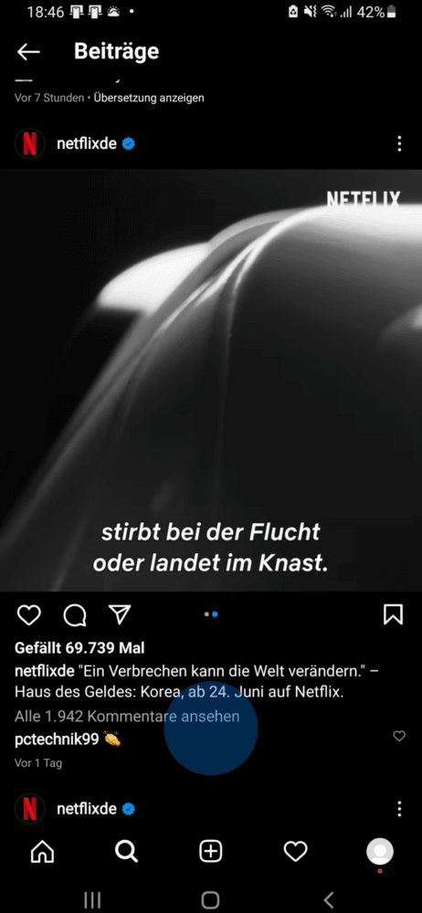 Eigenen Instagram Kommentar entfernen