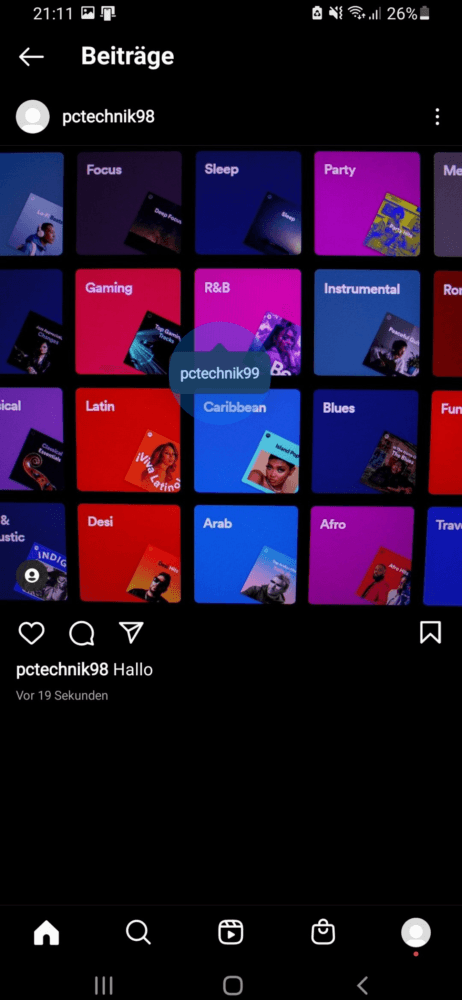 Instagram Markierung entfernen über die App