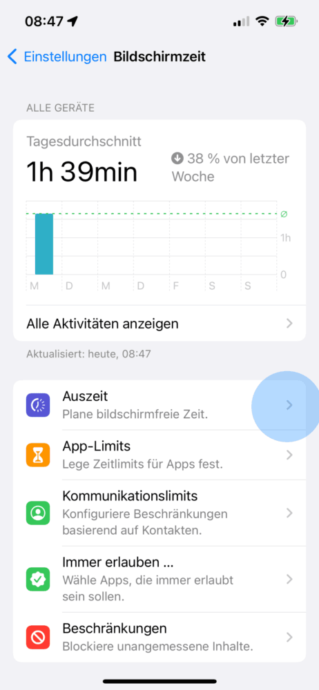 Auszeit erstellen