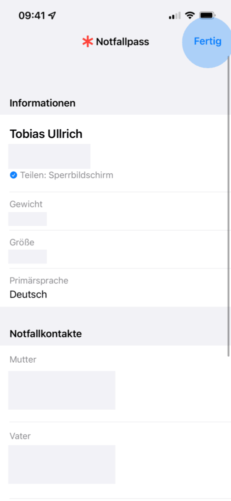 Notfall Dokument ohne Code anzeigen lassen