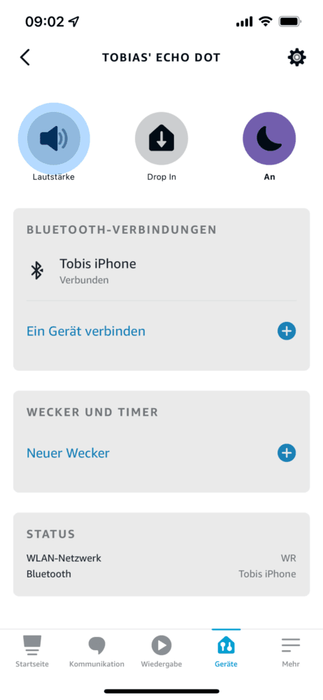 Einstellungen in der App finden