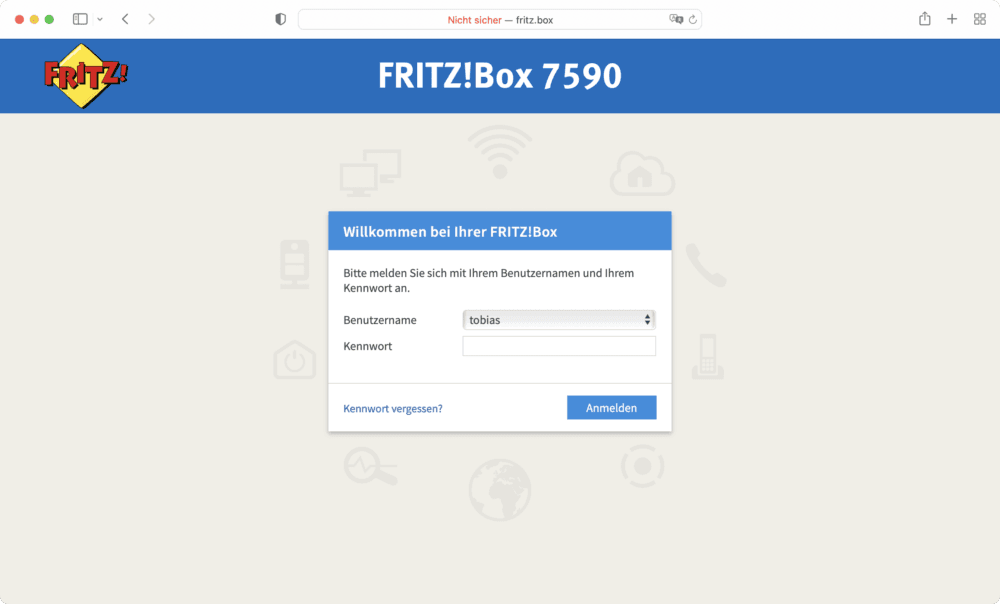 FritzBox im Browser erreichen