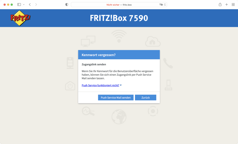 FritzBox erreichen trotz Passwort vergessen