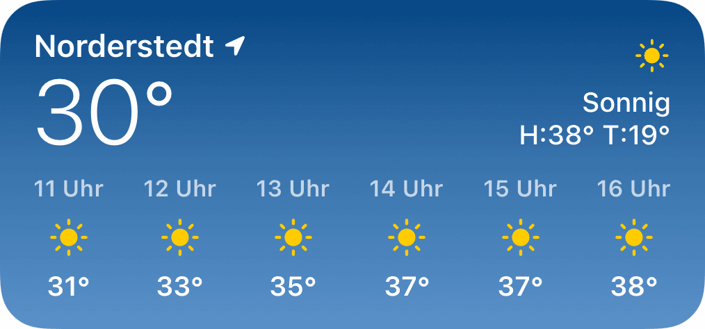 iPhone Wetter Widget