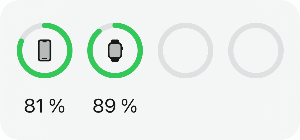 Batterien Widget in iOS