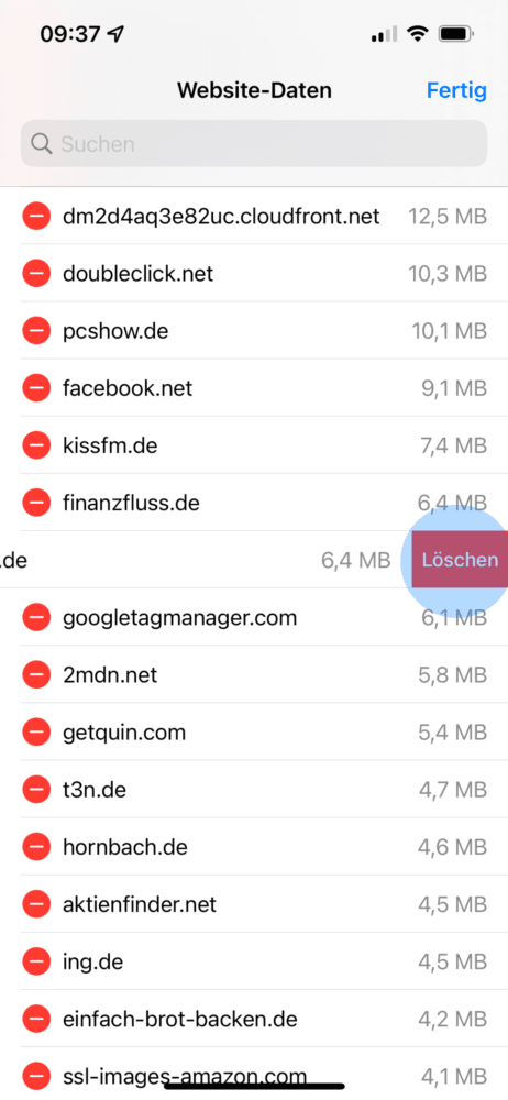 Internet-Daten löschen