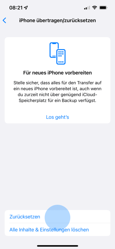 iPhone Komplett über die Einstellungen zurücksetzen
