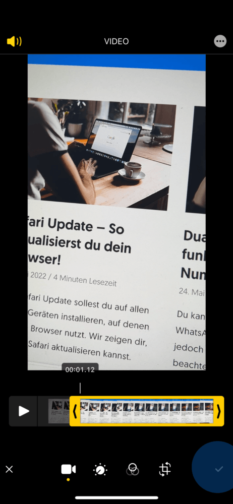 Mit der Fotos App bearbeiten