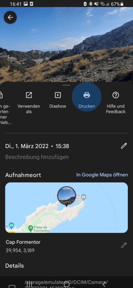 Bild Drucken in Fotos