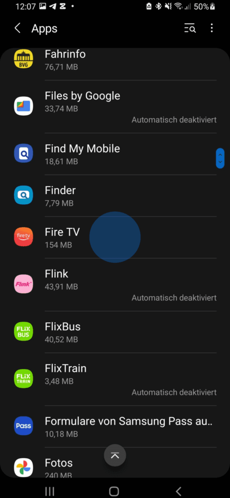 Remote App Fire TV in Einstellungen suchen