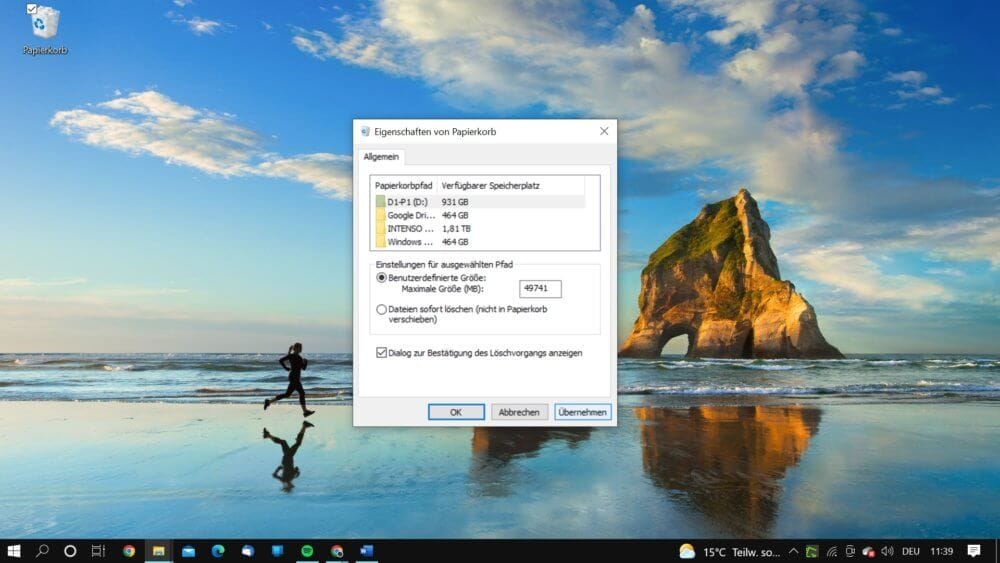 Unter Windows 10 löschen bestätigen aktivieren
