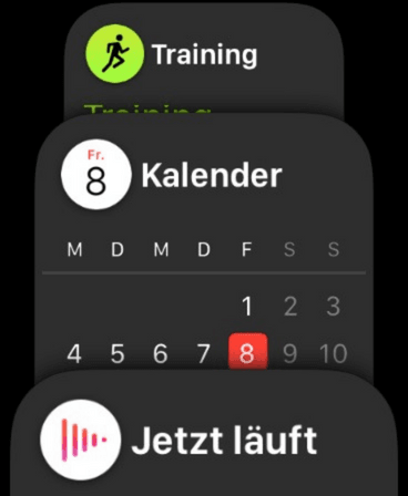 Es erscheinen alle geöffneten Apps