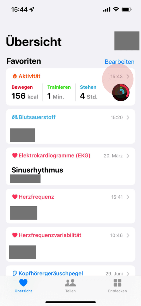 Wähle den heutigen Tag aus
