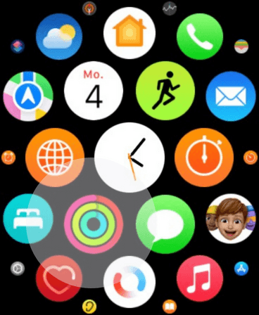 Drücke die Digital Crown, um App-Übersicht anzeigen zu lassen