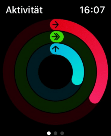 Aktivitätsringe auf der Apple Watch für Kalorienverbrauch