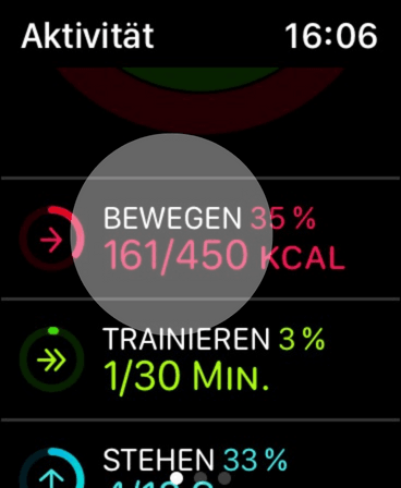Kalorienverbrauch auf der Apple Watch anzeigen lassen
