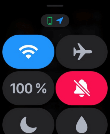 Tippe auf das Symbol "Glocke", damit du die Apple Watch stumm schalten kannst