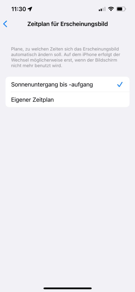 Zeitplan festlegen