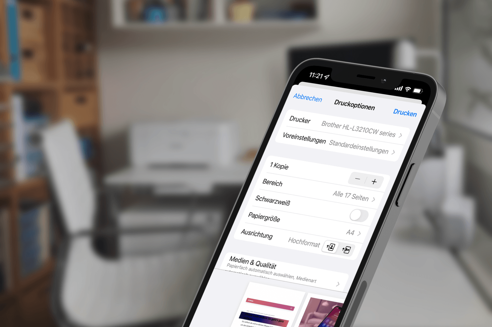 iPhone Drucker einrichten