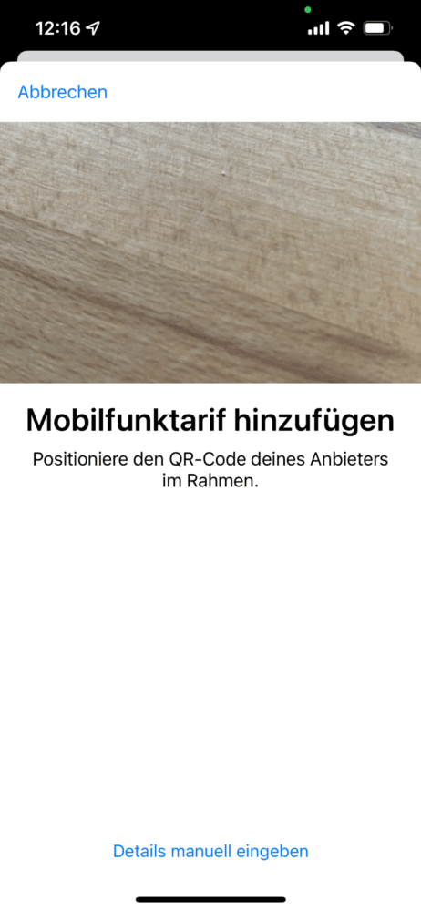 eSIM aktivieren per QR-Code