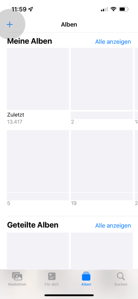 Album auf dem iPhone erstellen