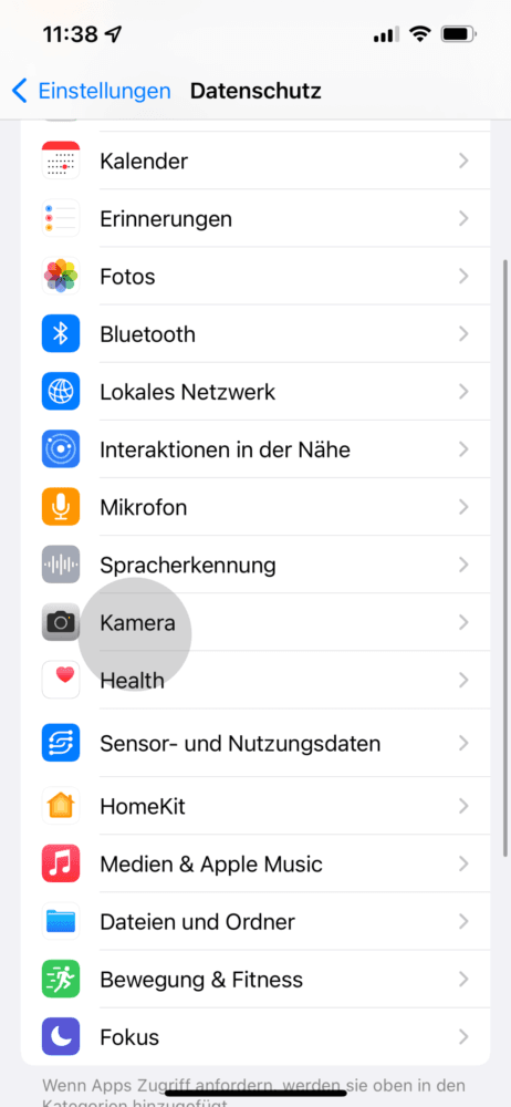 Kamera auswählen