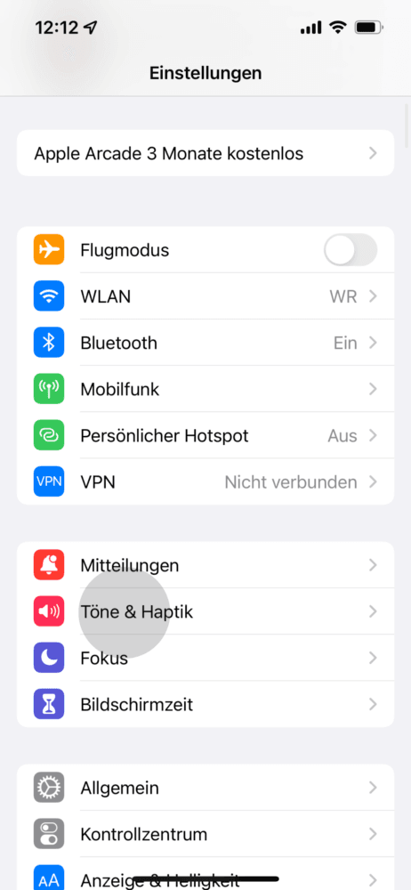 iPhone Einstellungen öffnen