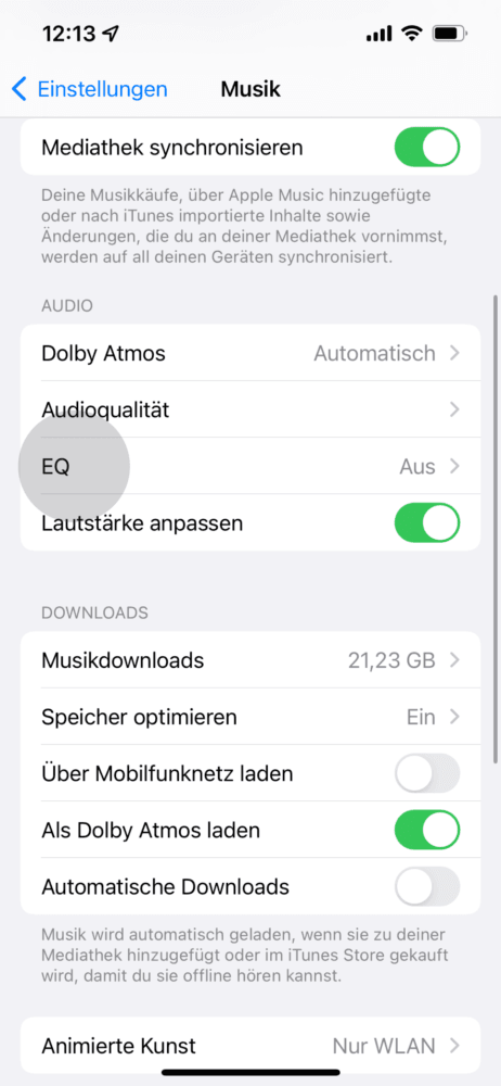 EQ auswählen