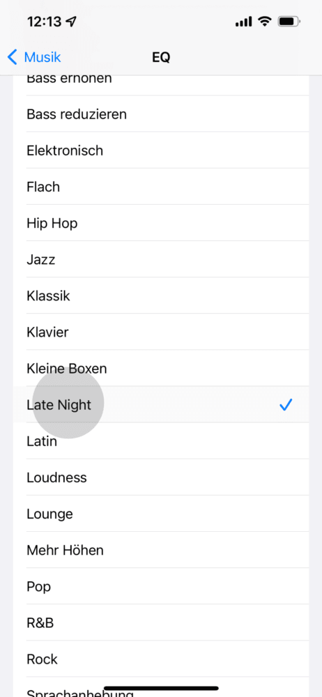 iPhone lauter machen durch Late Night