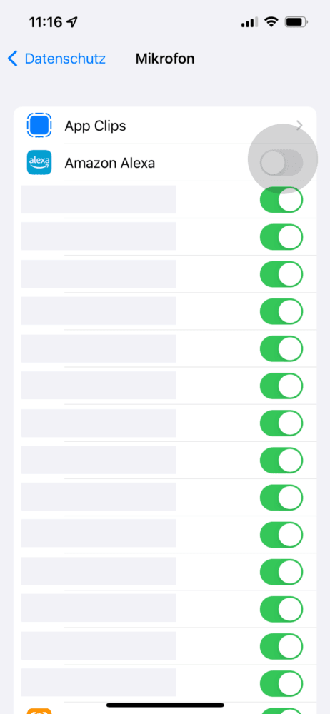 Mikrofon-Zugriff für einzelne Apps unterbinden